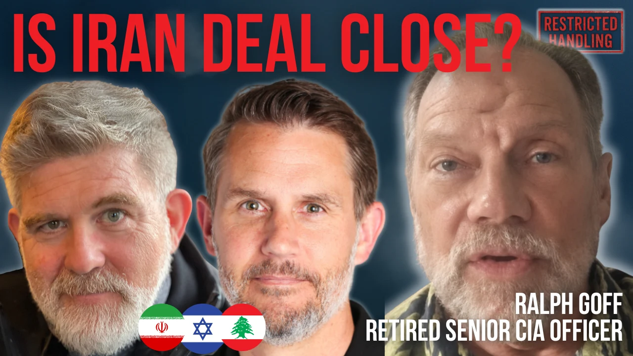 Glenn Corn, Ryan Fugit, and Ralph Goff in the Restricted Handling Iran negotiations episode artwork