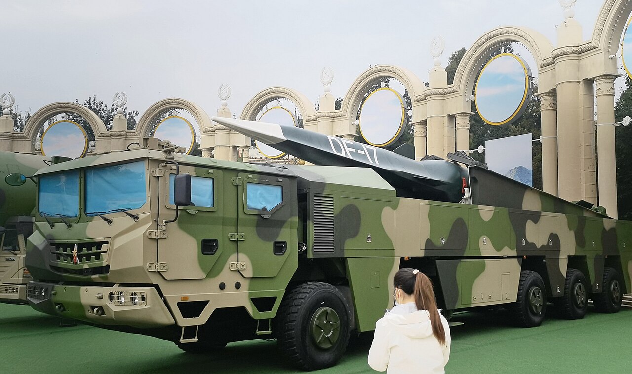 DF-17 missile and launcher exhibition display