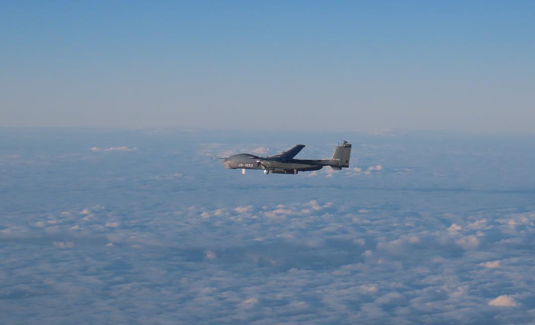 TB-001 drone in flight, photographed in November 2024