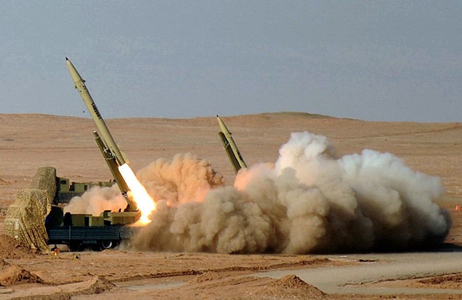 Iranian Fateh-110 missile on a transporter