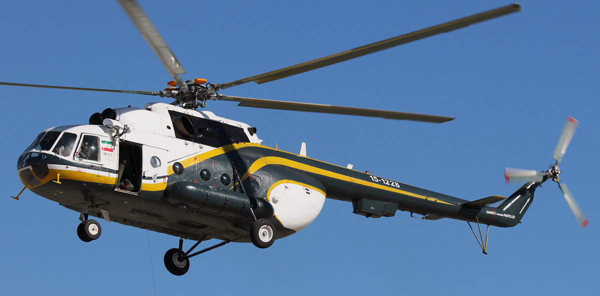 IRGC Mi-17 series helicopter on display