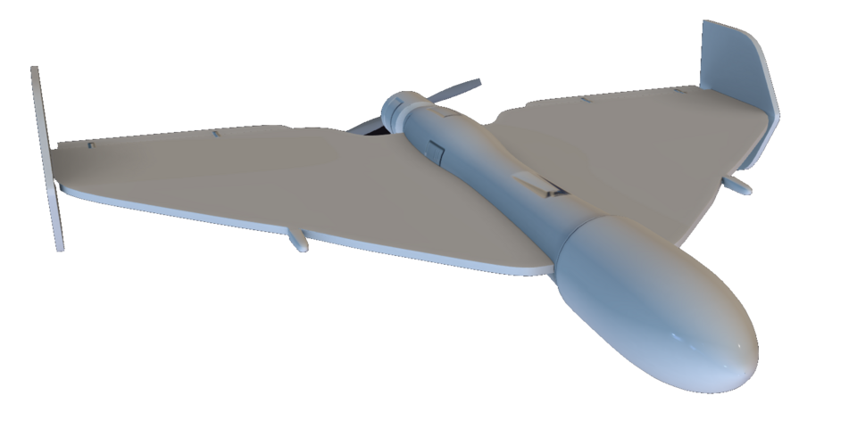 Technical rendering of a Shahed-136 one-way attack drone