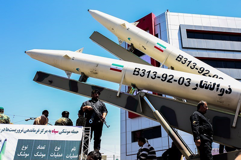 Iranian Zolfaghar missile on display