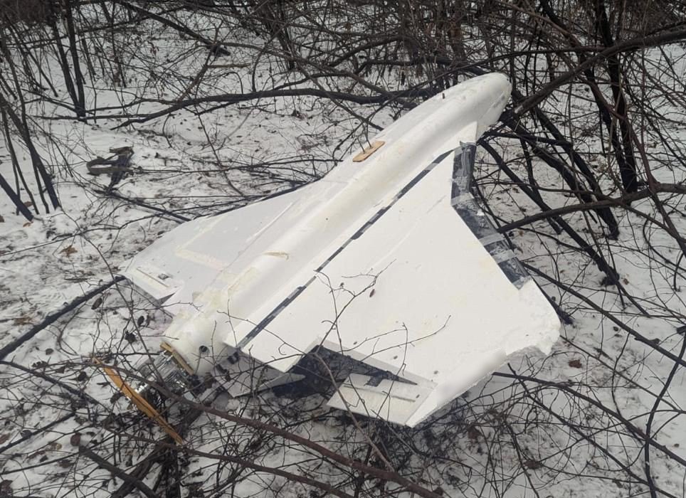 Russian drone "Gerbera", downed by Ukrainian border guards in Sumy region of Ukraine on 7 January 2025.