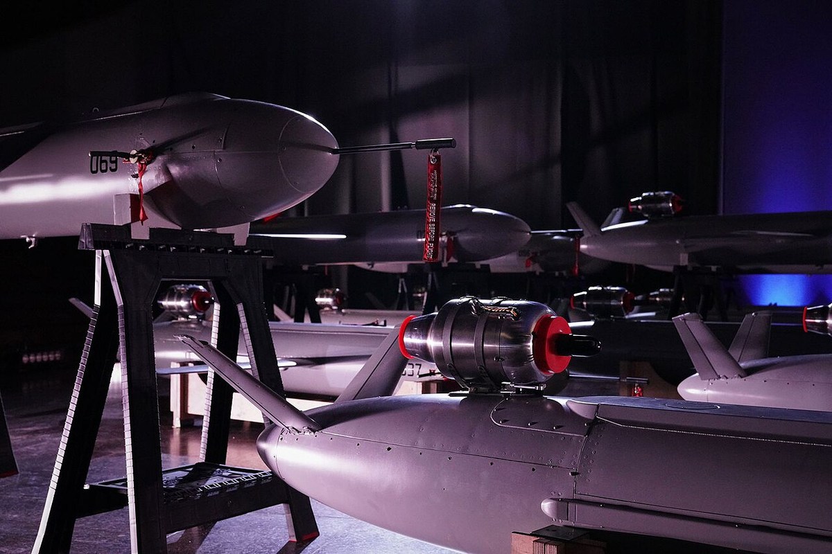 Peklo missile-drone at its 2024 public presentation